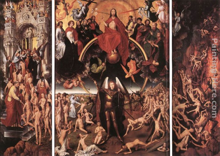 Last Judgment Triptych (open) painting - Hans Memling Last Judgment Triptych (open) art painting